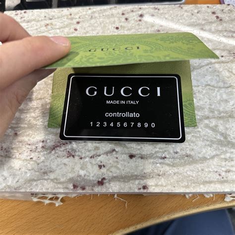 gucci fake bambino|gucci authenticity card.